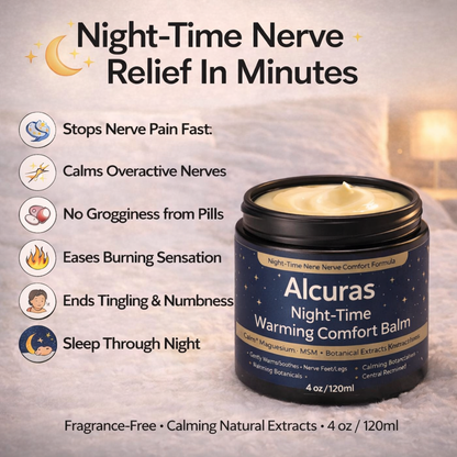 🧬Alcuras® Night Repair Neuropathy Relief & Nerve Recovery Lotion